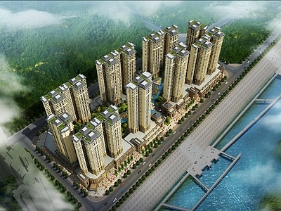 中式高层住宅 中式高层商业住宅