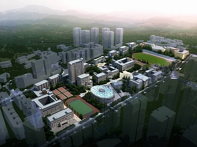 简欧学校外观 学校 中学