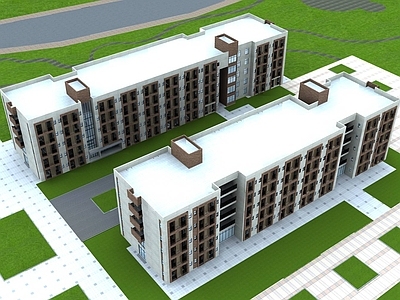 现代宿舍 现代多层宿舍楼