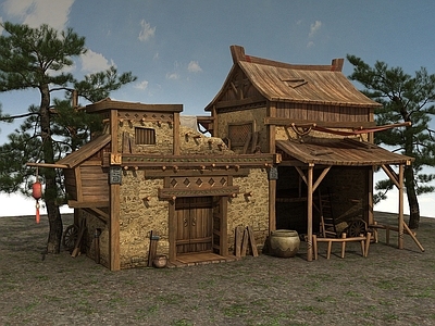 现代中国乡村建筑土撑房