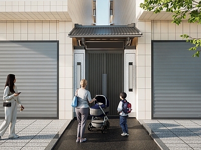 现代新中式其他小品 小区改造大门 小区大门改造 庭院门 坡屋顶庭院门