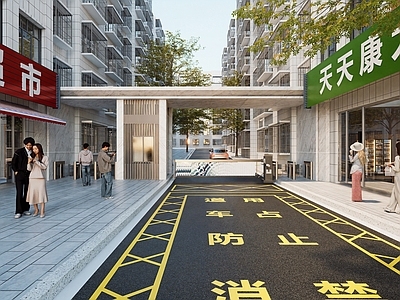 现代入口大门 小区入口大门改造 入口大门改造 老旧小区大门 老旧小区改造大门