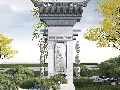 中式景墙