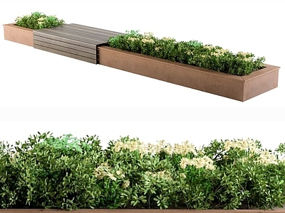 植物堆 绿植 景观小品 公共座椅