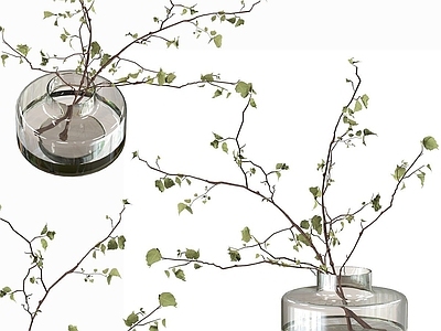 现代花艺 玻璃花瓶 鲜花花卉 花艺摆件 桌面摆件 茶几摆件