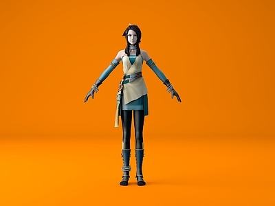 现代虚拟人物 女战士