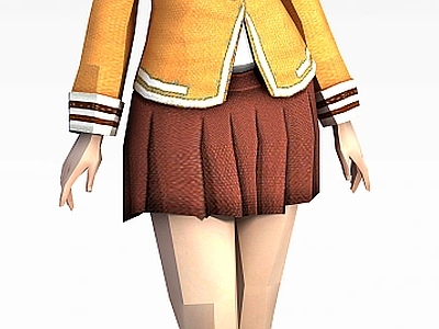 现代虚拟人物 黄衣女学生