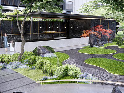新中式廊架 金属廊架 格栅廊架 户外会客厅 景观吧台 小区景观廊架