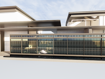 禅意入口大门 水乡意境入口