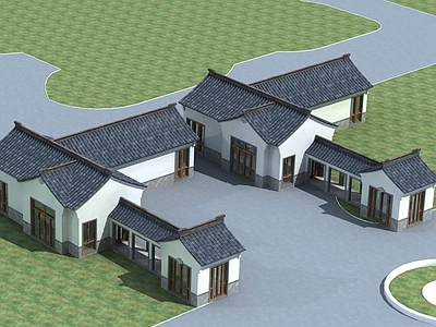 中式其他公共建筑 中式建筑 杂物间 小会所