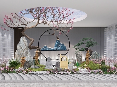 植物组合 造型树 花境 树池植物组合 盆栽组合 禅意枯山水景观