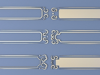 新中式中式雕花 金属雕花边框 金属花边 雕花边框 花纹