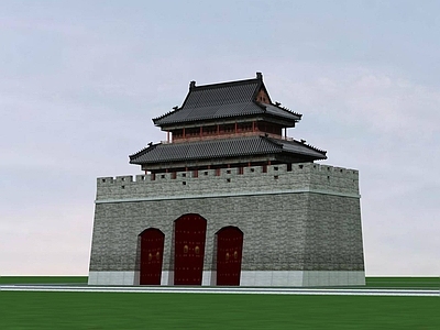 中式古建 中式城门 古建筑