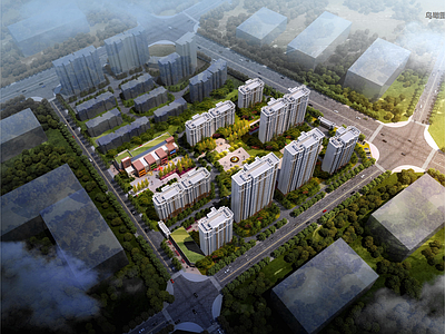 现代小区建筑 庐江黄庄安置小区