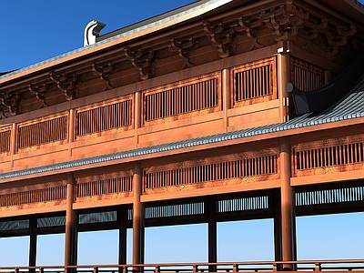 中式新中式古建 廊桥 古建