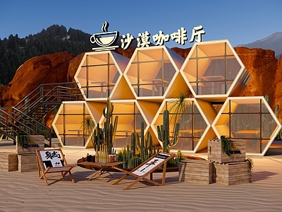 现代营地 营地咖啡厅 营地景观小建筑 水泥涵管营地 露营咖啡厅构筑物 水泥管主题餐饮