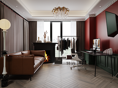 法式简欧其他办公空间 直播间 服装直播间