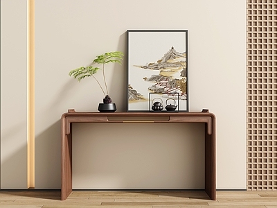 新中式条案 端景台 端景 玄关 玄关柜 条案