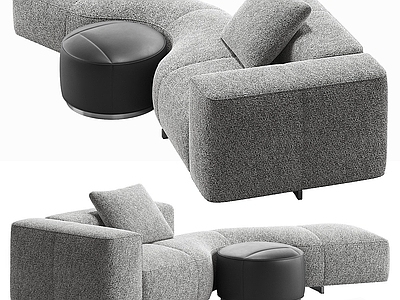 现代意式双人沙发 minotti minotti沙发 休闲沙发 布艺沙发 贵妃椅