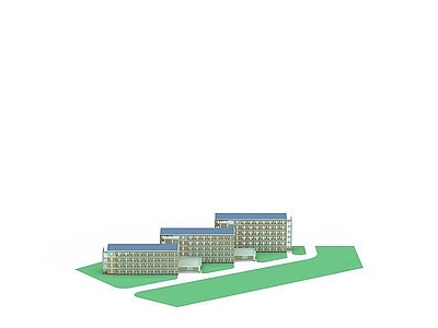 现代其他建筑外观 宿舍楼