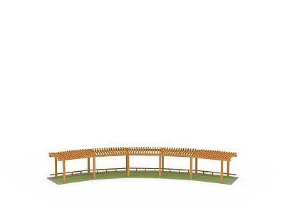 现代其他景观小品 室外花架