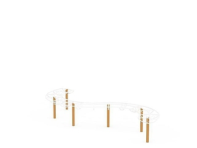 现代其他景观小品 室外花架