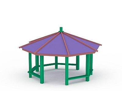 现代其他景观小品 八角亭