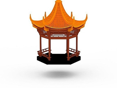 现代其他景观小品 中式凉亭