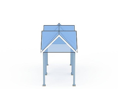 现代其他景观小品 玻璃廊架