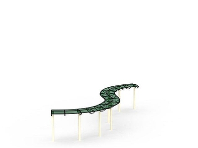 现代其他景观小品 S型遮阳篷