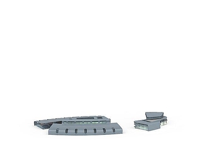 现代其他建筑外观 灰色体育馆