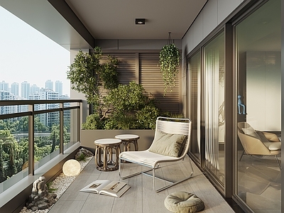现代阳台 休闲阳台 生活阳台