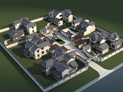 中式古建 古建庭院别墅