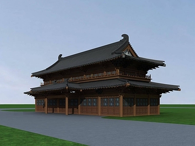 中式古建 中式鼓楼 古建筑