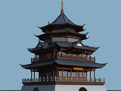 中式艺术风格建筑 中式塔阁 古建筑 宫殿 寺庙