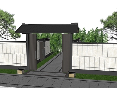 现代庭院门 庭院门