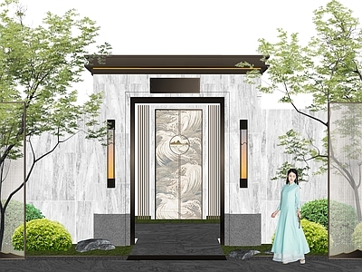 现代庭院门 庭院门
