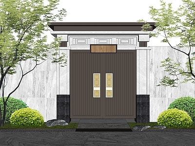 现代庭院门 庭院门