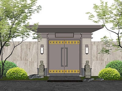 现代庭院门 庭院门