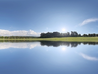 现代天空HDR 8khdr 晴朗白天有云 户外自然树林 蓝天白云晴朗 晴天全景hdr