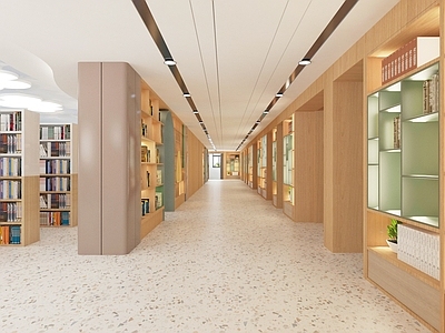 现代图书馆 小学图书馆 阅览室 图书室 幼儿阅读