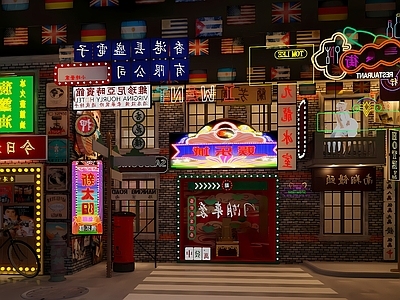 现代门头 复古门头门面 复古剧本杀 古建门头