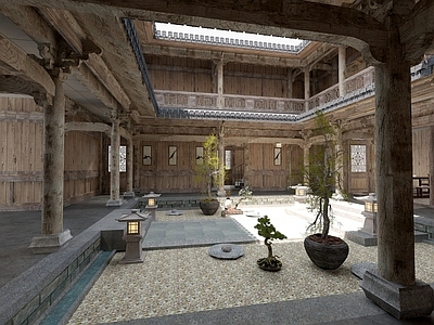中古中式古建 古建 民宿 斗拱