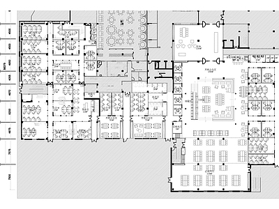 现代整体办公空间 上海创客空间办公 施工图