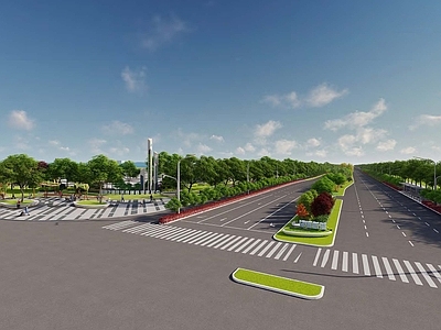 现代口袋公园 线性公园 绿道 道路景观