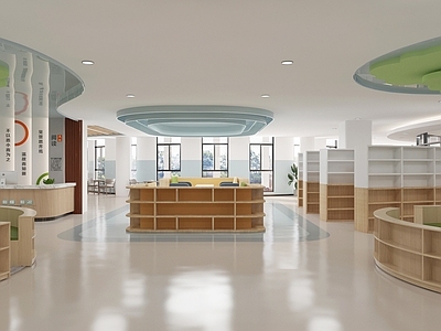 现代图书馆 阅览室 图书馆 小学图书馆 儿童阅览室