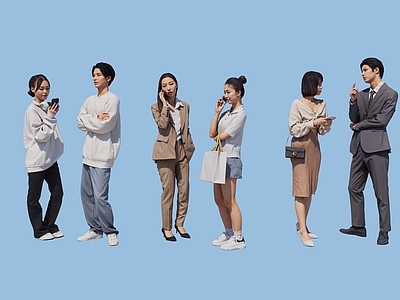 多人 人 多人 打电话的人
