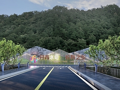 现代入口大门 景区入口 公园入口大门 城市入口