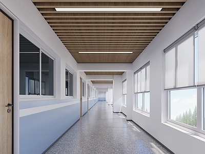 现代其他学校空间 学校走廊