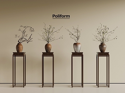 中古花艺 中古风花架 花瓶 花卉花艺 干枝盆景